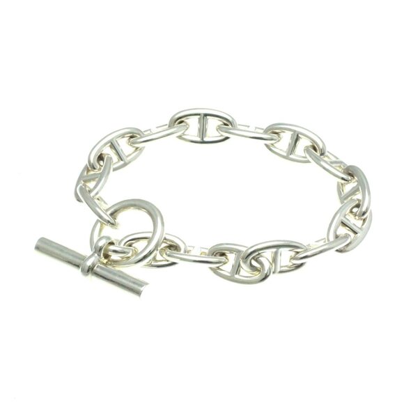HERMES Chaine D'Ancre Silver 925 Charm Bracelet - Picture 1 of 11